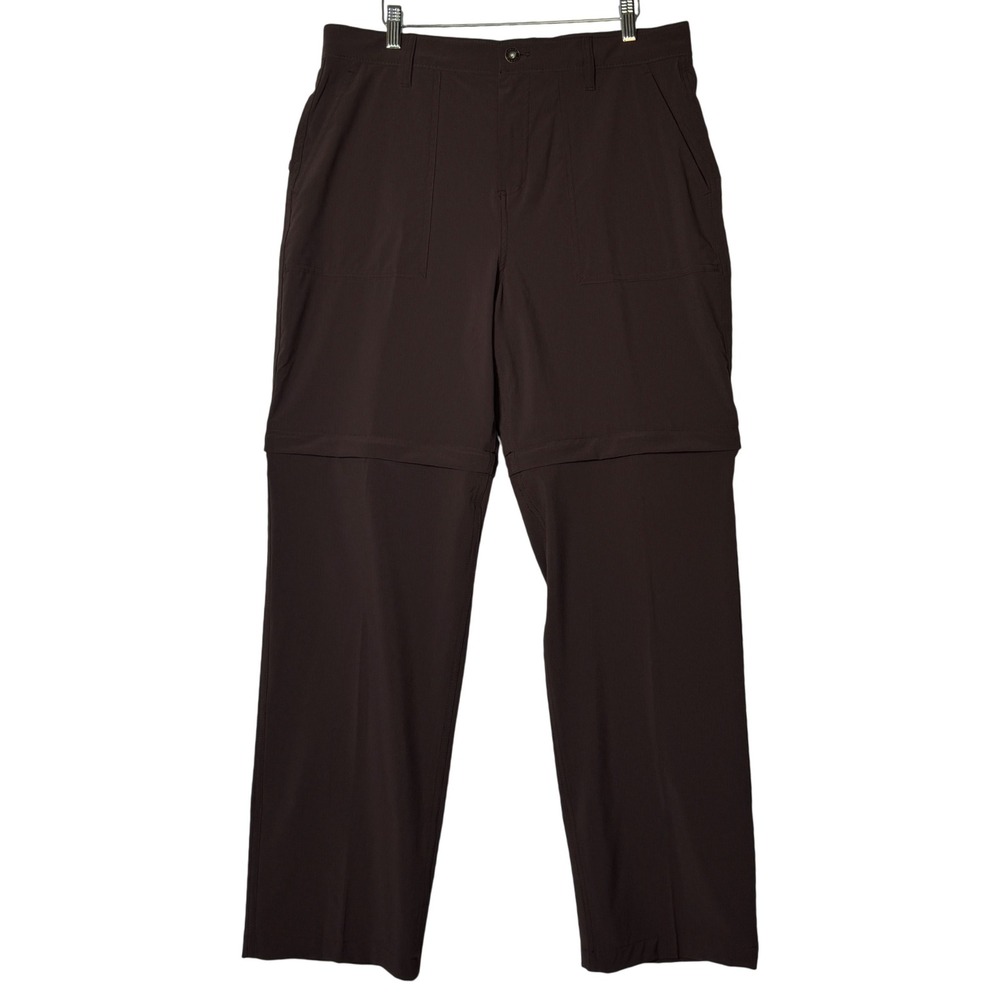 Savane Mens Size 34x32 Brown Convertible Cargo Pants Zip Off Hiking‎ Outdoor